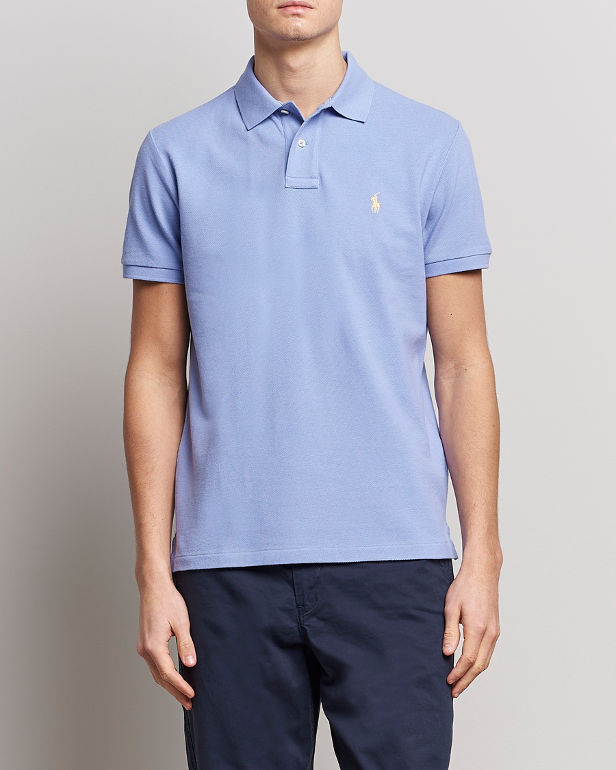 Herren | Poloshirt | Polo Ralph Lauren | Custom Slim Fit Polo Lafayette Blue
