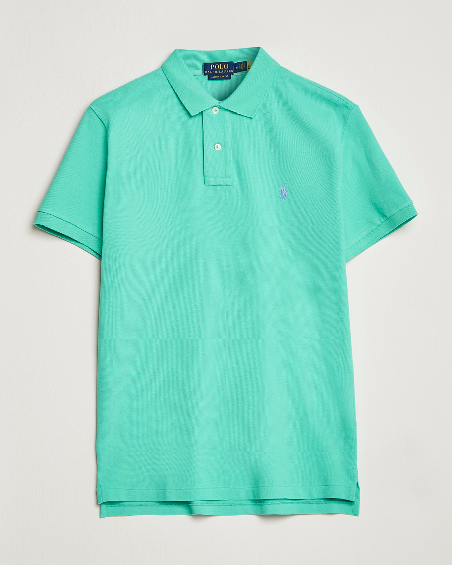 Herren | Poloshirts | Polo Ralph Lauren | Custom Slim Fit Polo Sunset Green