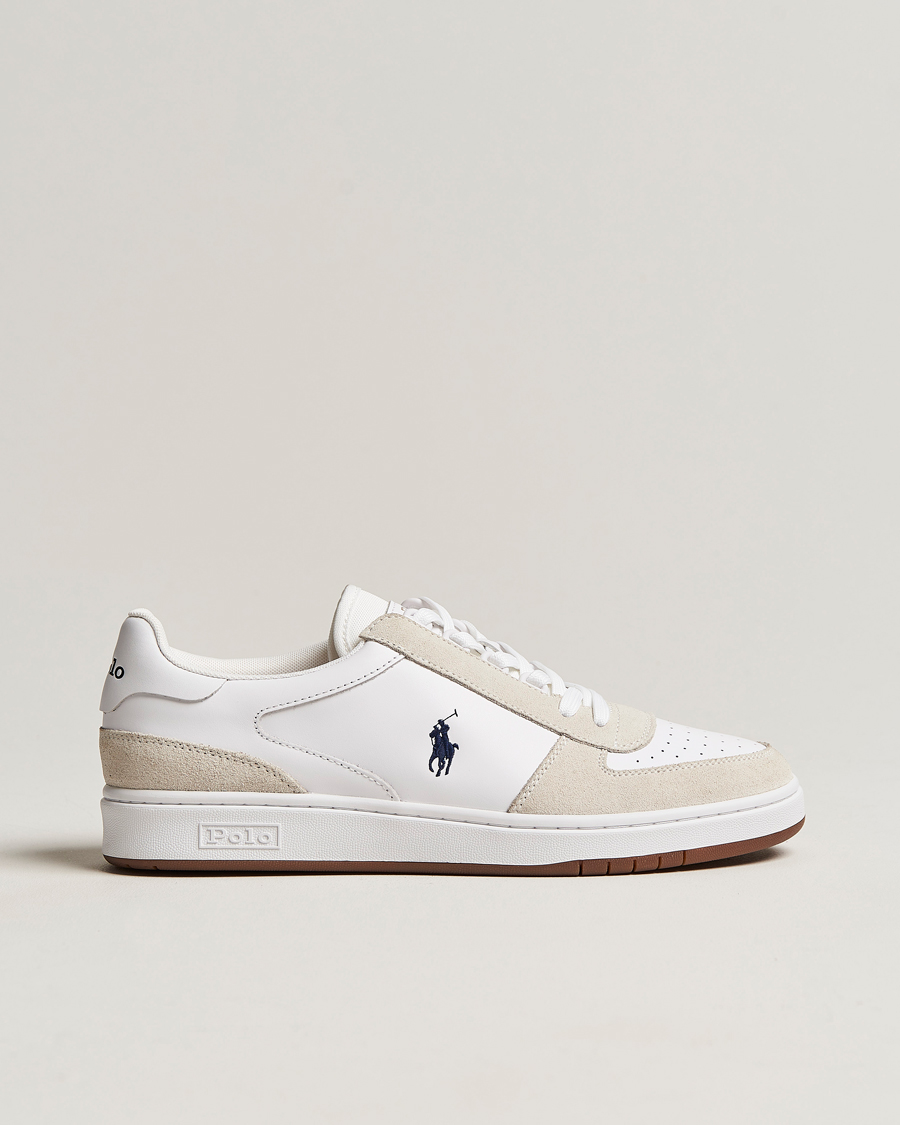Herren | Sneaker | Polo Ralph Lauren | CRT Leather/Suede Sneaker White/Beige