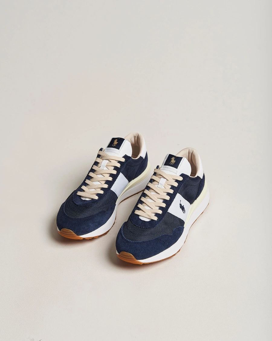 Herren | Wildlederschuhe | Polo Ralph Lauren | Train 89 Running Sneaker Hunter Navy/White