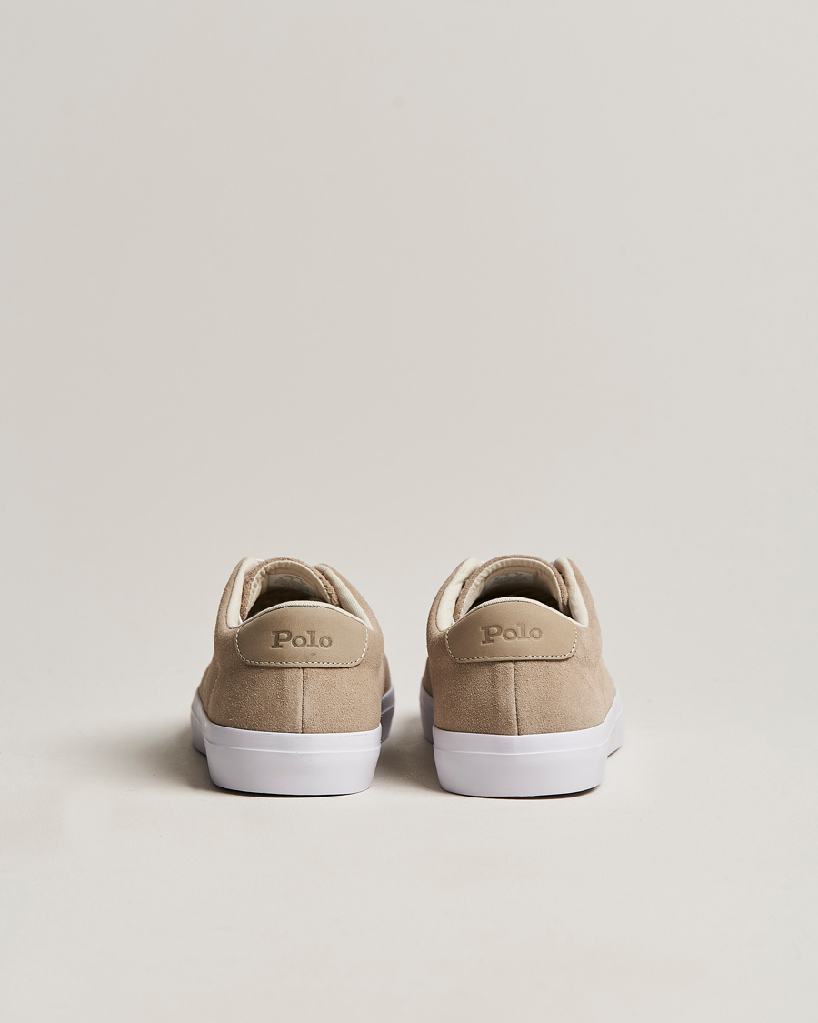 Herren | Longwood Suede Sneaker Straw Khaki | Polo Ralph Lauren | Longwood Suede Sneaker Straw Khaki