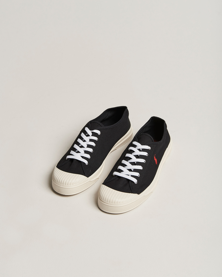 Herren | Polo Ralph Lauren Paloma Canvas Sneaker Black/Red | Polo Ralph Lauren | Paloma Canvas Sneaker Black/Red
