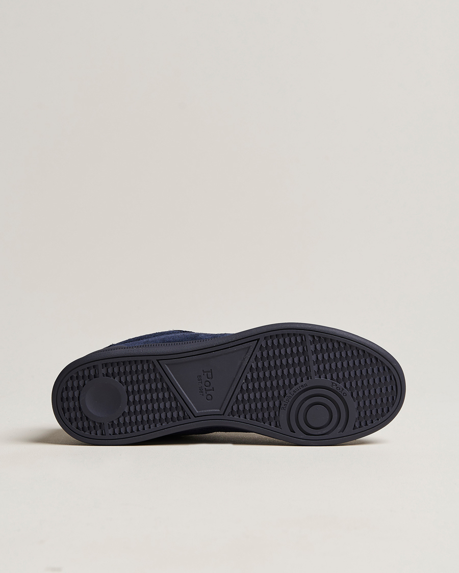 Herren | Polo Ralph Lauren Heritage Court Suede Sneaker Hunter Navy | Polo Ralph Lauren | Heritage Court Suede Sneaker Hunter Navy