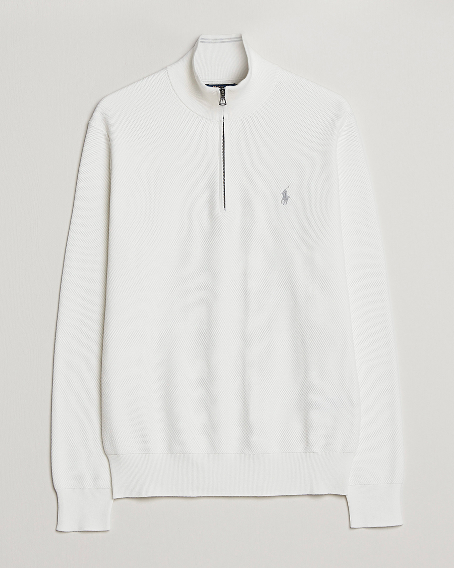 Herren | Pullover | Polo Ralph Lauren | Textured Half-Zip Deckwash White