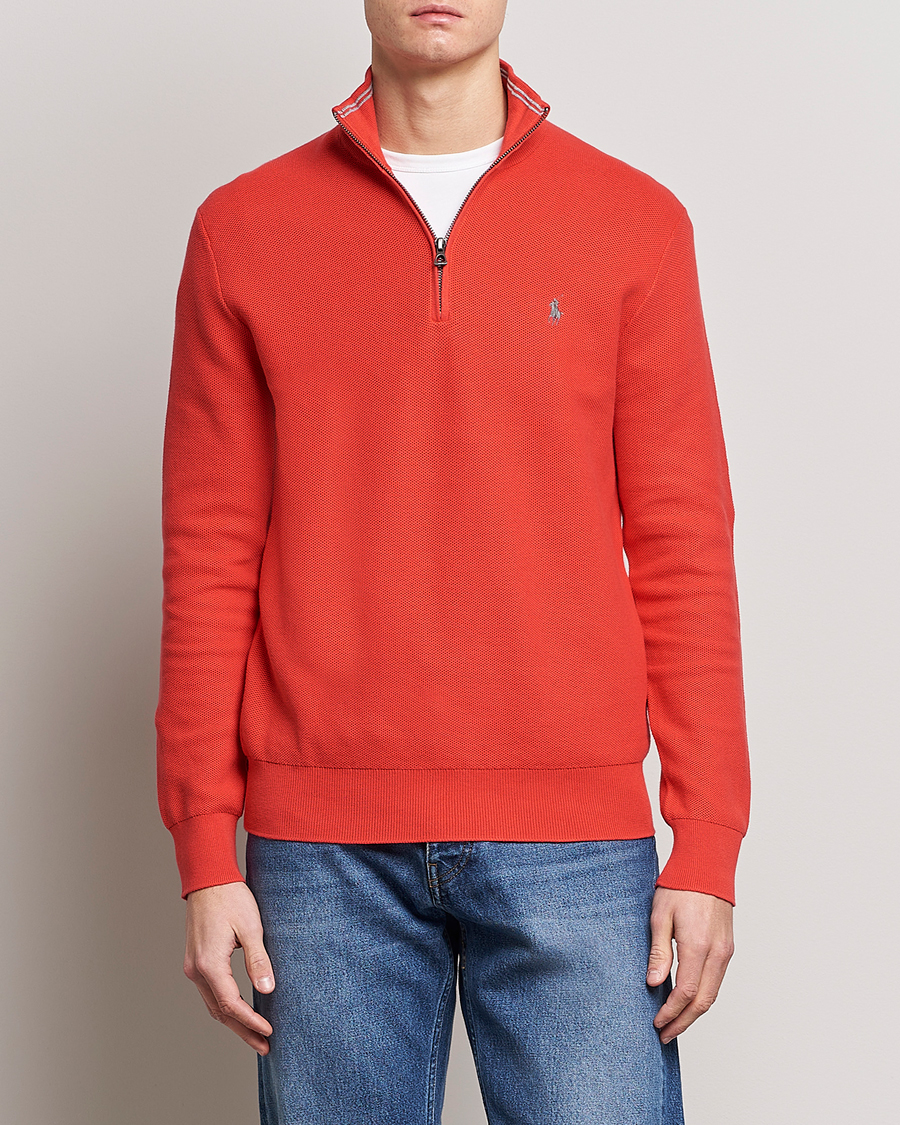 Herren |  | Polo Ralph Lauren | Textured Half-Zip Red Reef