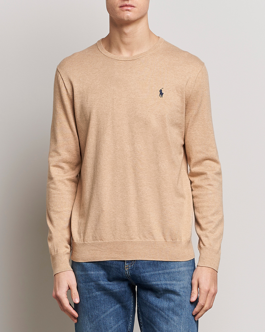 Herren |  | Polo Ralph Lauren | Cotton Crew Neck Sweater Camel Melange