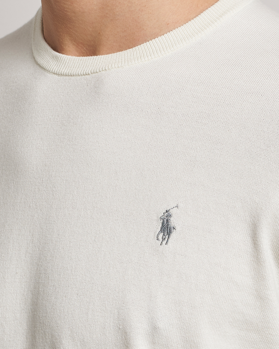 Herren | Pullover | Polo Ralph Lauren | Cotton Crew Neck Sweater Antique Cream