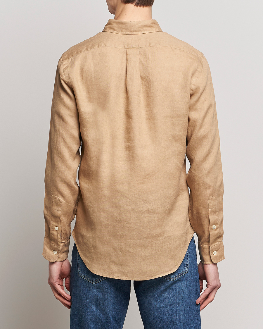 Herren | Hemden | Polo Ralph Lauren | Slim Fit Linen Button Down Shirt Vintage Khaki