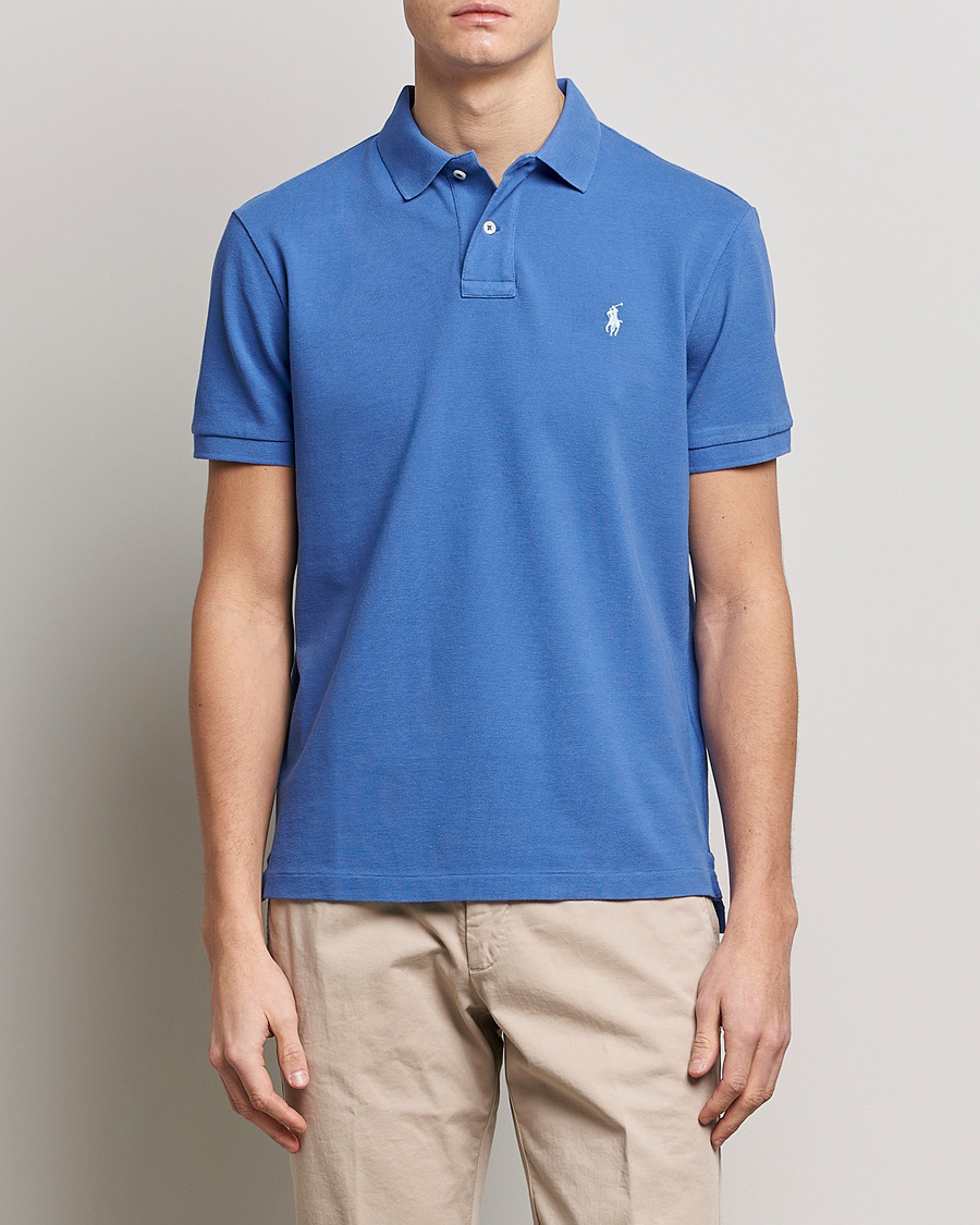 Herren | Poloshirt | Polo Ralph Lauren | Custom Slim Fit Polo Maidstone Blue