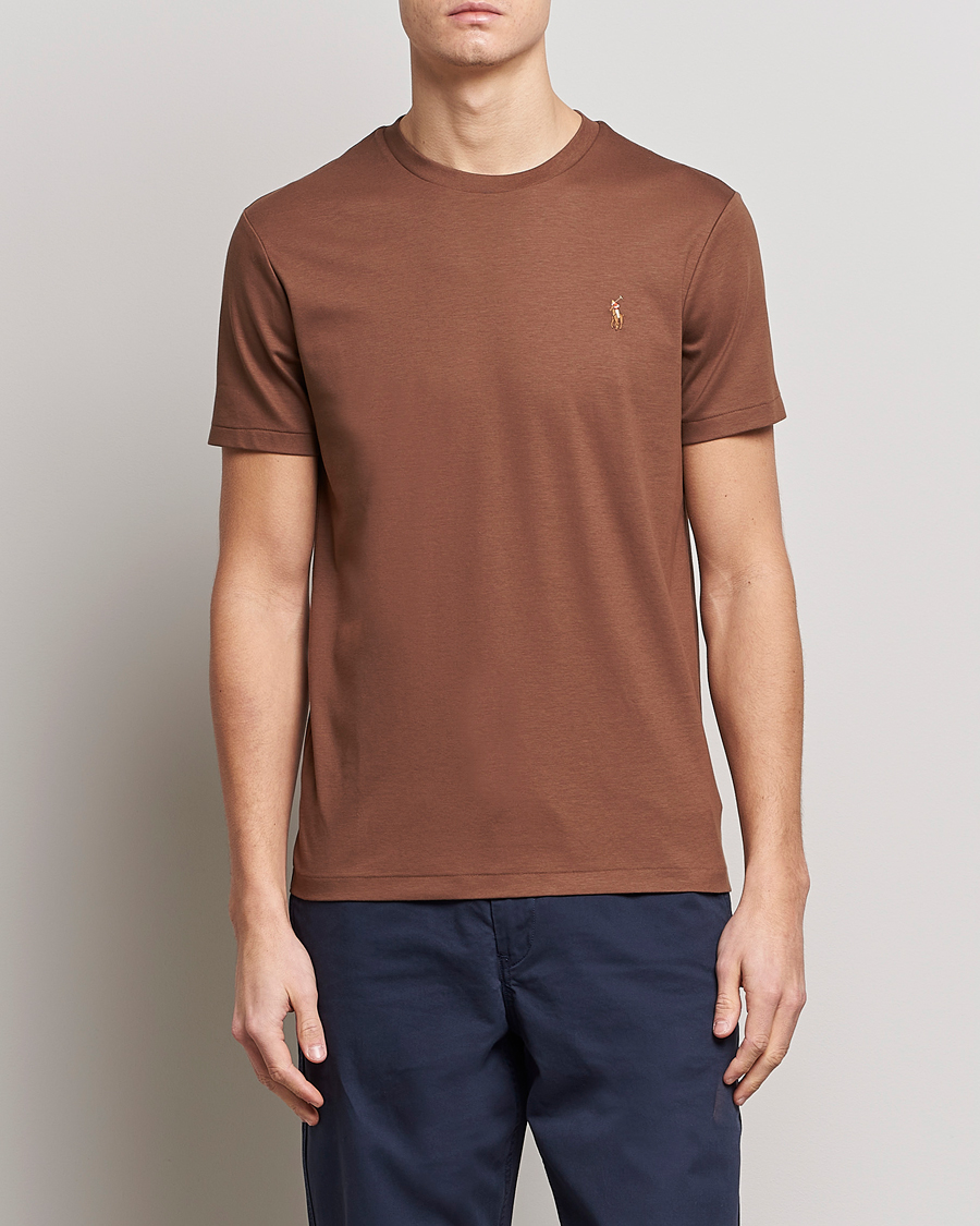 Herren |  | Polo Ralph Lauren | Pima Cotton Crew Neck T-Shirt Luggage Brown