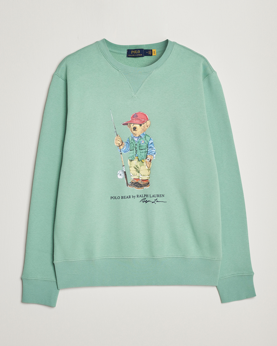 Herren | Pullover | Polo Ralph Lauren | Printed Fishing Bear Crew Neck Sweatshirt Faded Mint