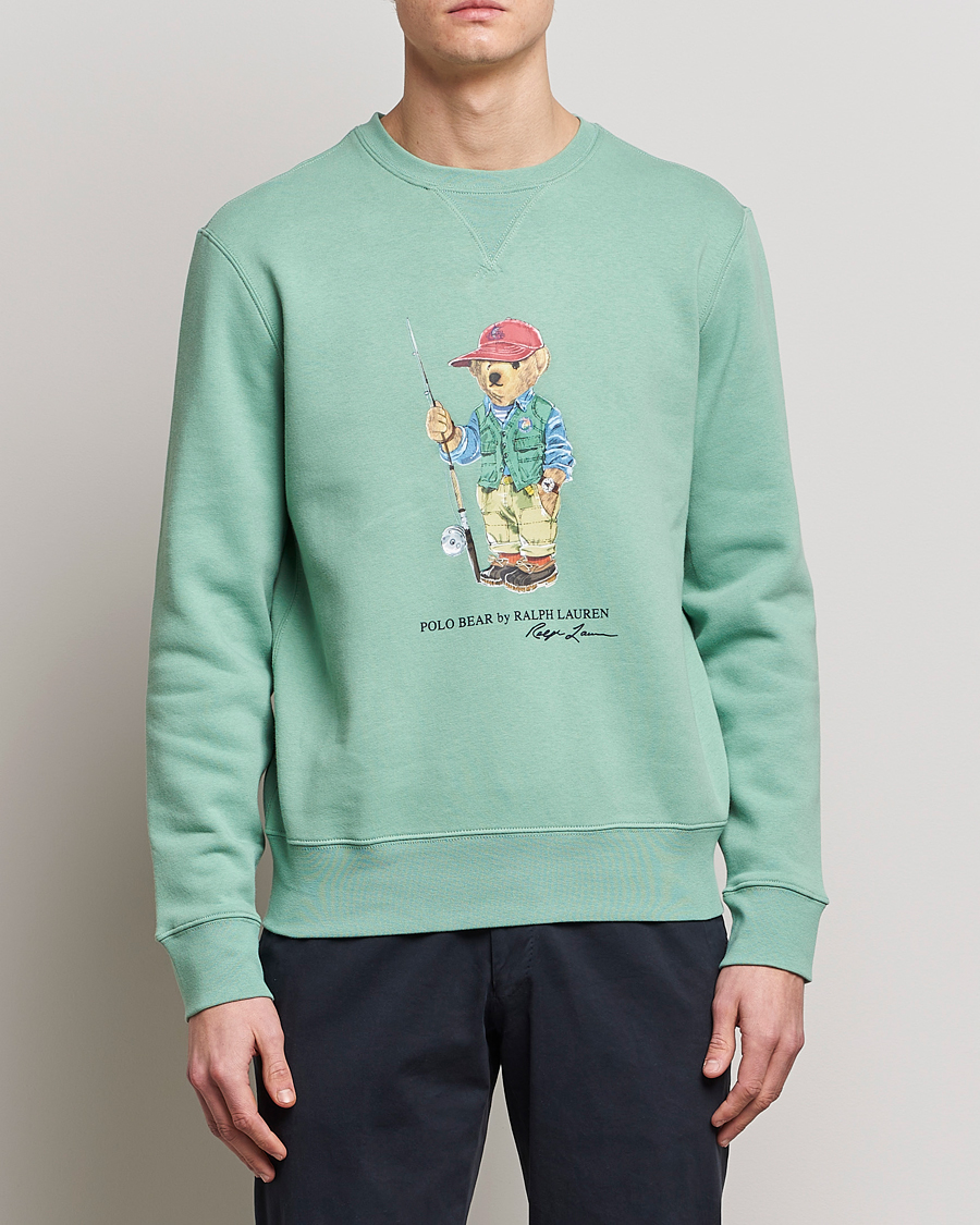 Herren | Pullover | Polo Ralph Lauren | Printed Fishing Bear Crew Neck Sweatshirt Faded Mint