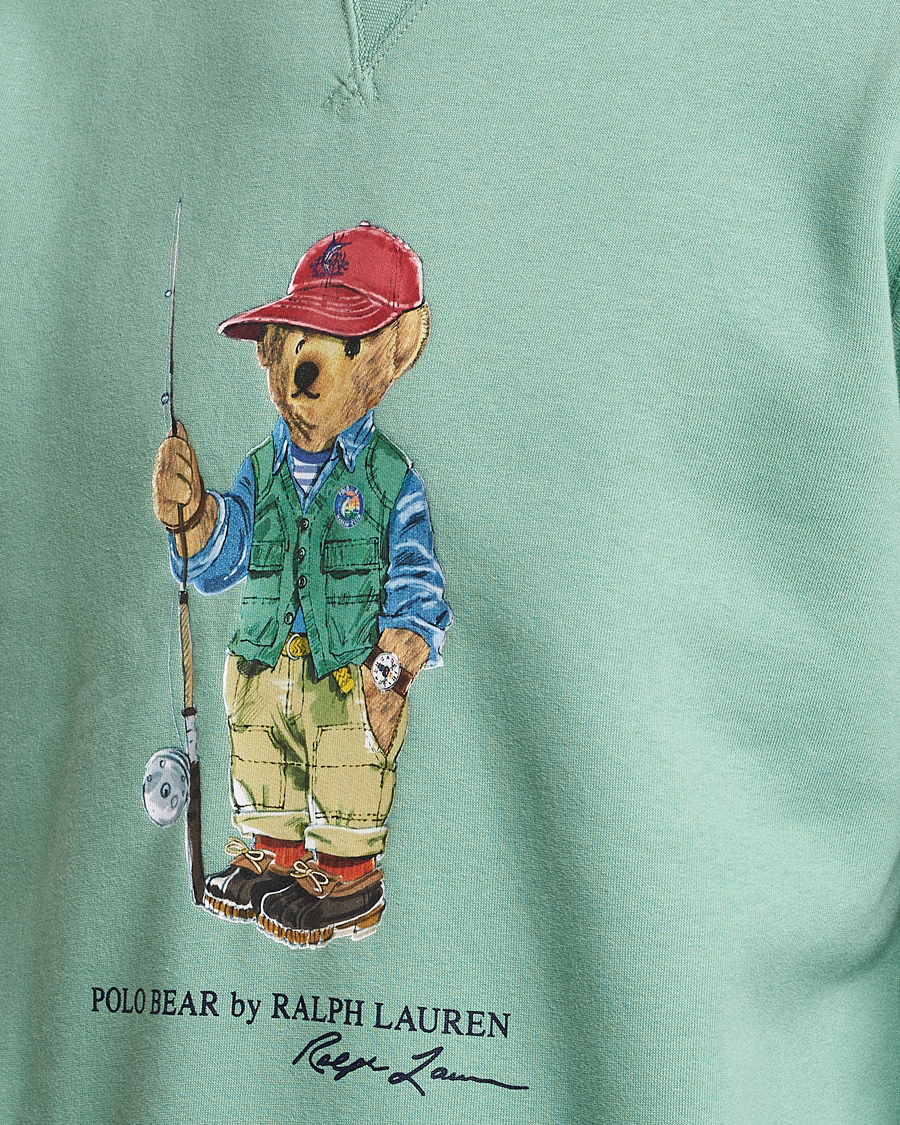 Herren | Pullover | Polo Ralph Lauren | Printed Fishing Bear Crew Neck Sweatshirt Faded Mint