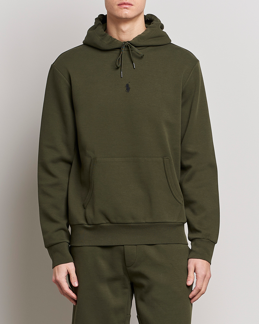 Herren |  | Polo Ralph Lauren | Double Knit Center Logo Hoodie Company Olive