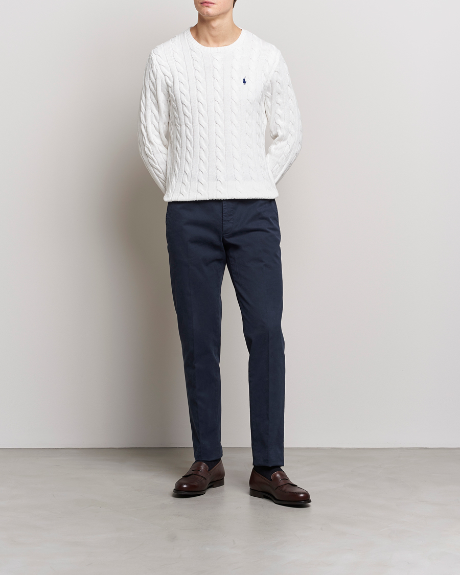 Herren | Pullover | Polo Ralph Lauren | Cotton Cable Pullover White