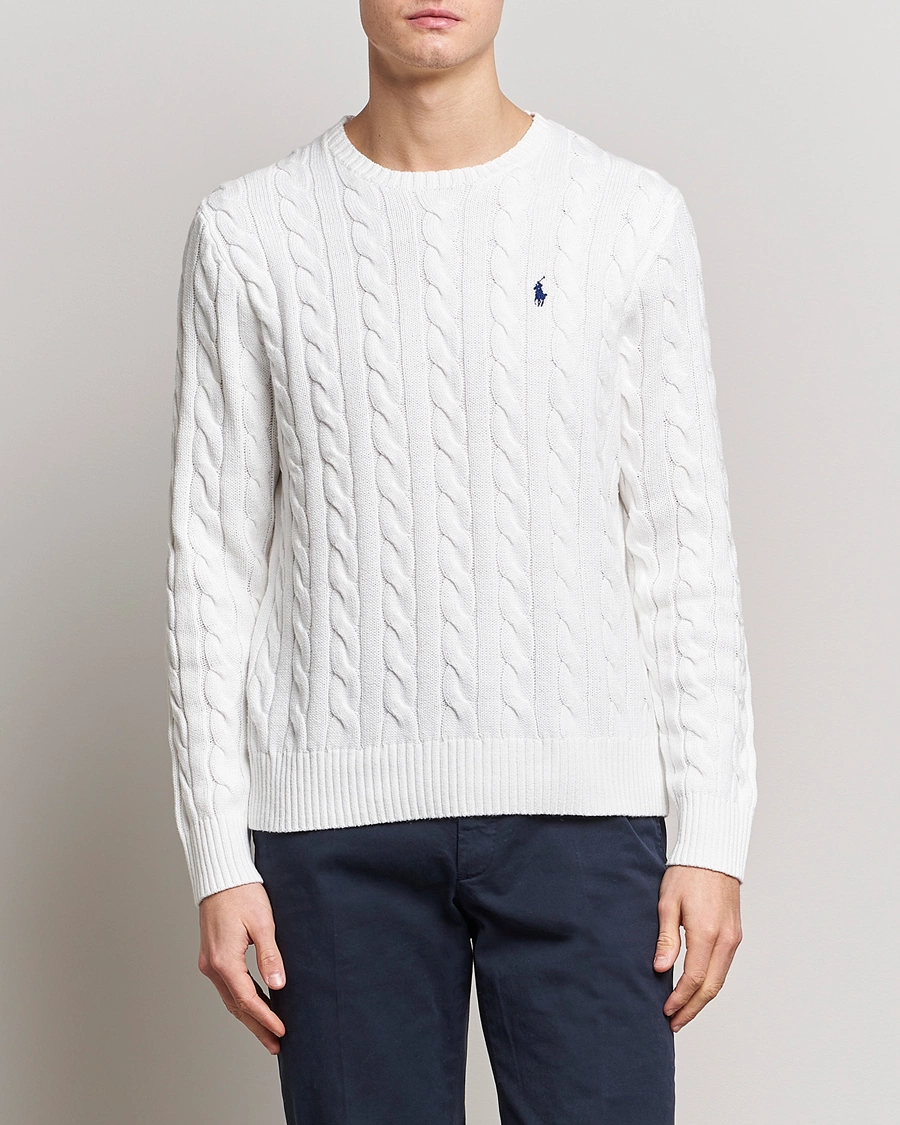 Herren |  | Polo Ralph Lauren | Cotton Cable Pullover White