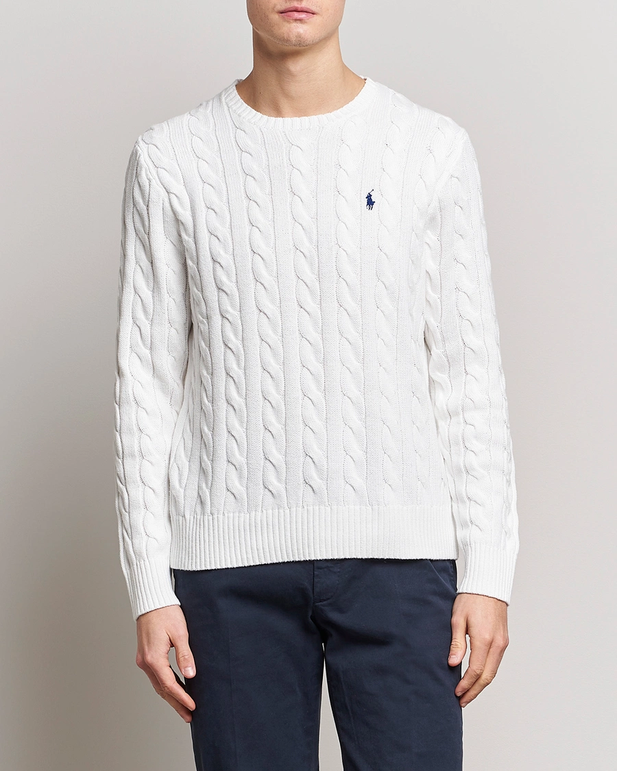 Herren | Polo Ralph Lauren | Polo Ralph Lauren | Cotton Cable Pullover White