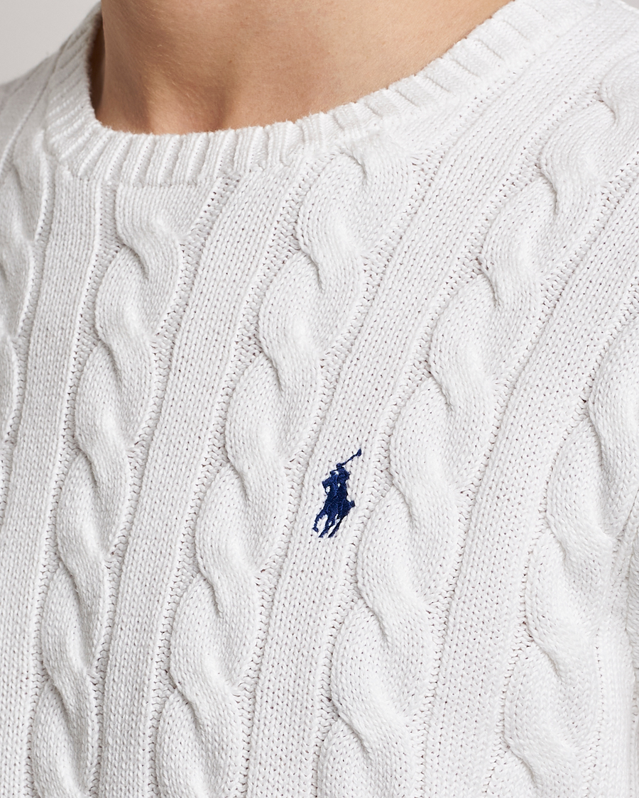 Herren | Pullover | Polo Ralph Lauren | Cotton Cable Pullover White