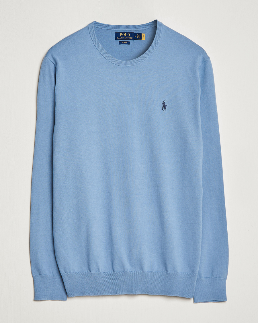 Polo Ralph Lauren Cotton Crew Neck Sweater Channel Blue