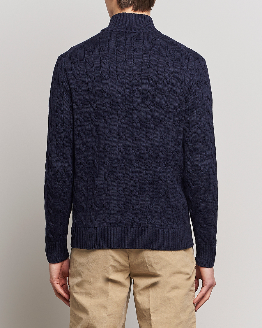 Herren | Pullover | Polo Ralph Lauren | Cable Knitted Full-Zip Hunter Navy