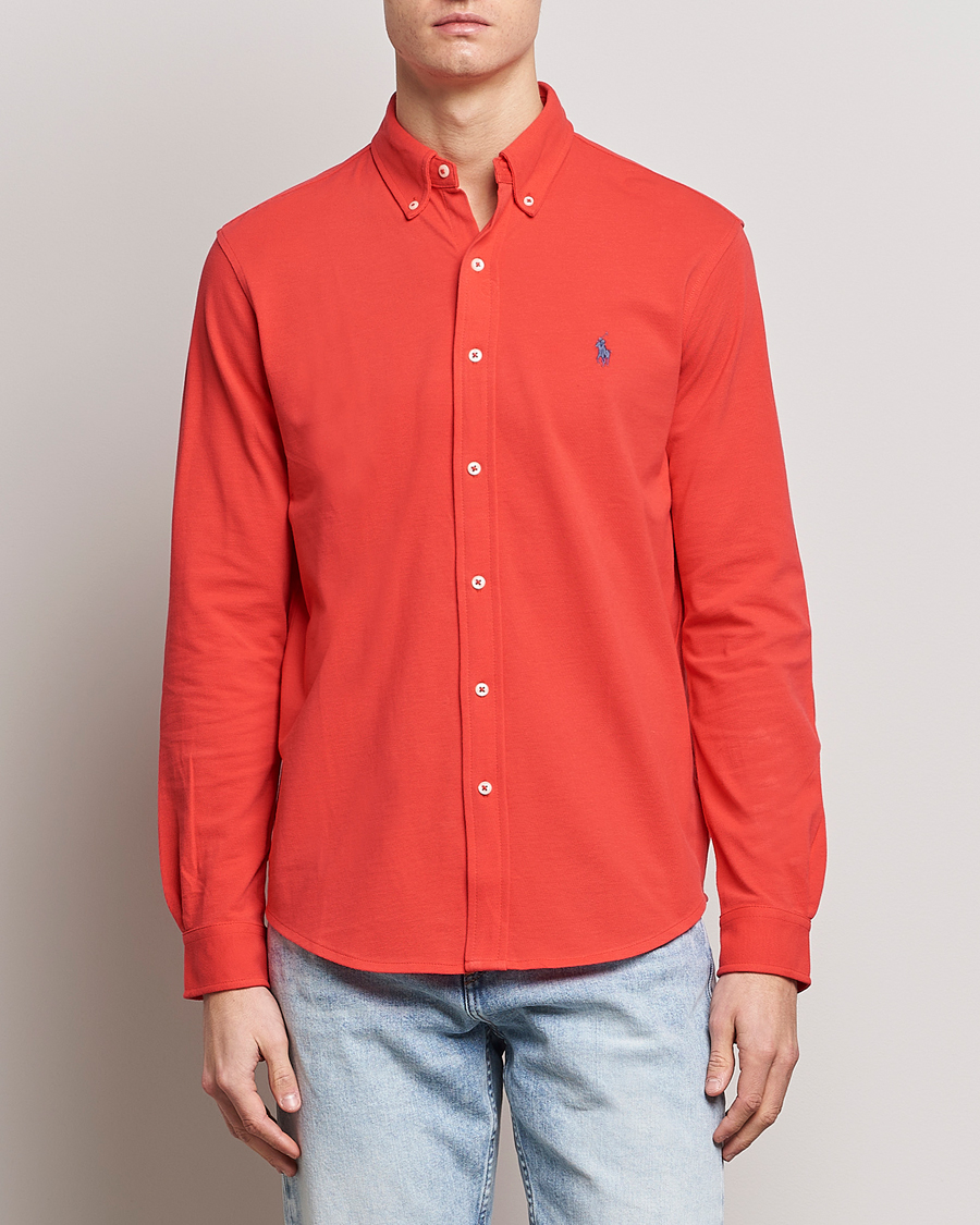 Herren | Hemden | Polo Ralph Lauren | Featherweight Mesh Shirt Red Reef