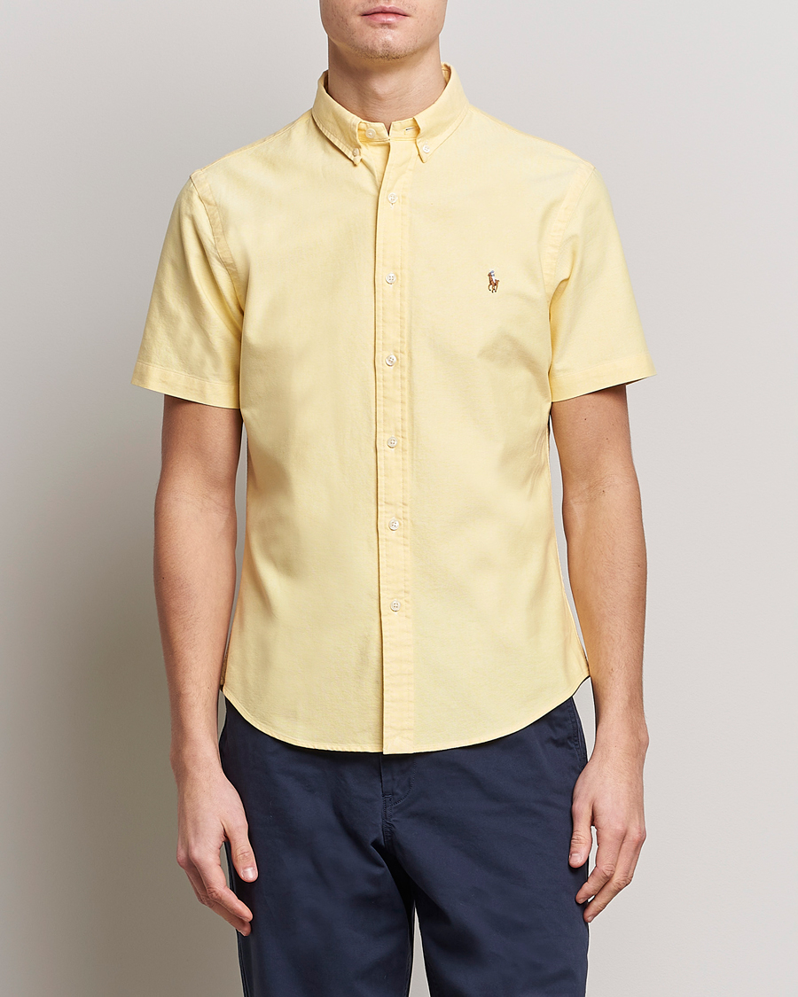Herren | Polo Ralph Lauren | Polo Ralph Lauren | Slim Fit Oxford Short Sleeve Shirt Yellow
