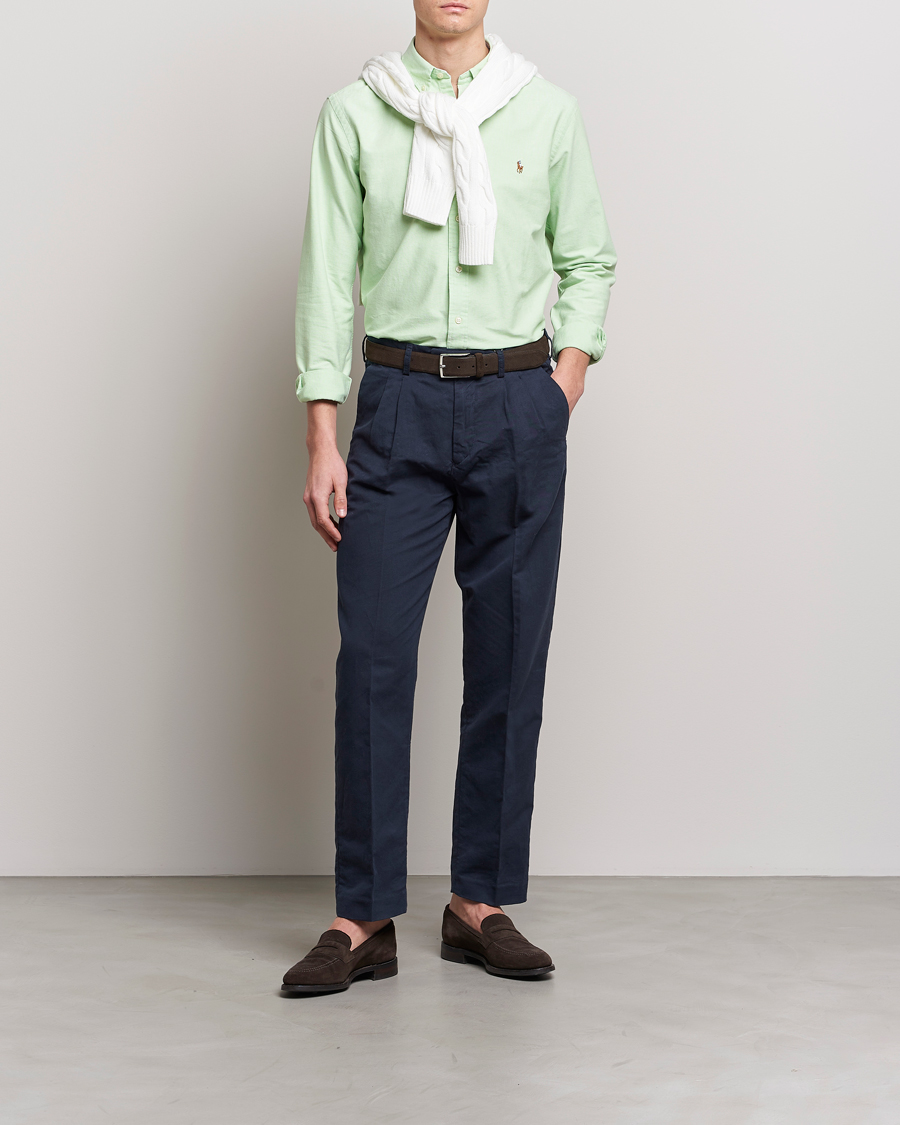 Herren | Hemden | Polo Ralph Lauren | Custom Fit Oxford Button Down Shirt Oasis Green