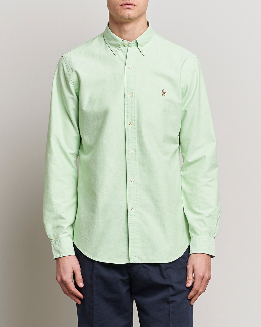 Herren |  | Polo Ralph Lauren | Custom Fit Oxford Button Down Shirt Oasis Green