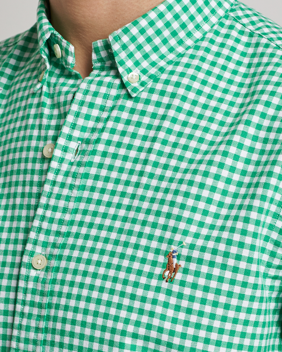 Herren | Hemden | Polo Ralph Lauren | Slim Fit Oxford Checked Shirt Emerald/White