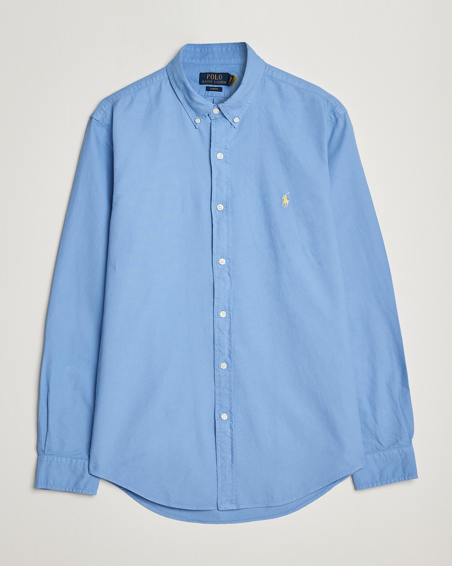 Herren | Hemden | Polo Ralph Lauren | Slim Fit Garment Dyed Oxford Shirt Blue