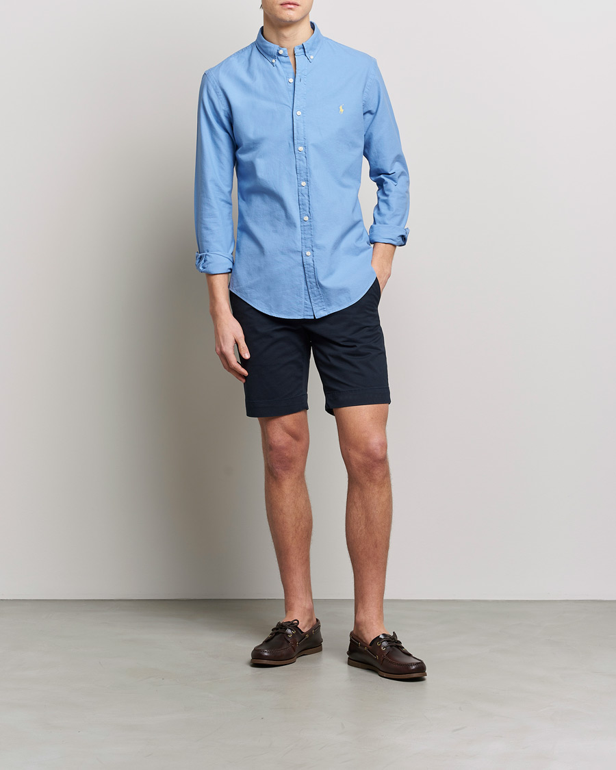 Herren | Hemden | Polo Ralph Lauren | Slim Fit Garment Dyed Oxford Shirt Blue