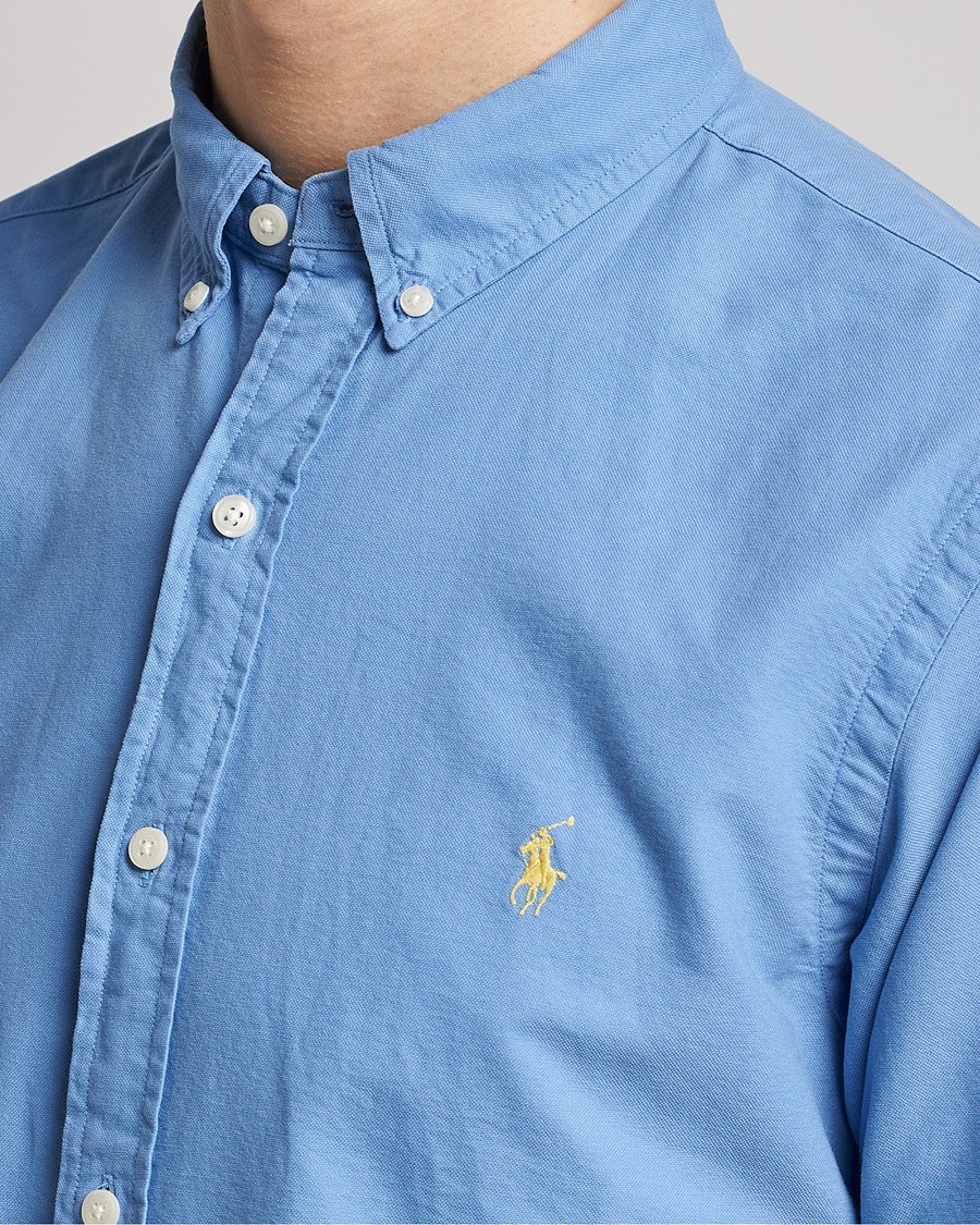 Herren | Hemden | Polo Ralph Lauren | Slim Fit Garment Dyed Oxford Shirt Blue
