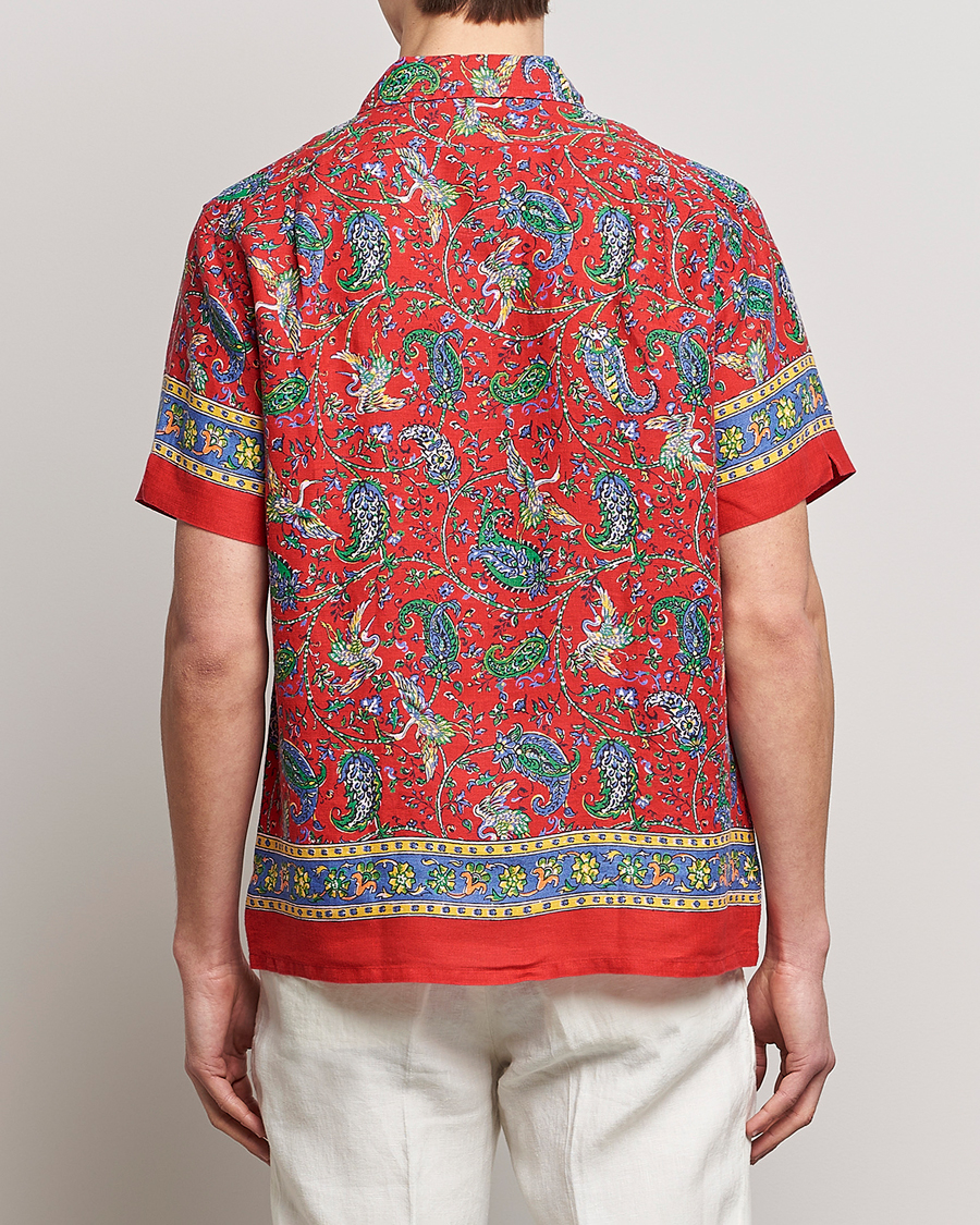 Herren | Hemden | Polo Ralph Lauren | Linen Printed Camp Collar Shirt Red Multi