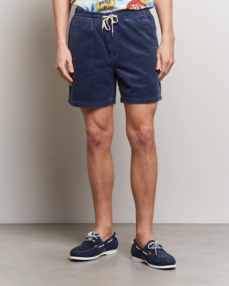Herren | Neue Produktbilder | Polo Ralph Lauren | Prepster Corduroy Drawstring Shorts Boston Navy