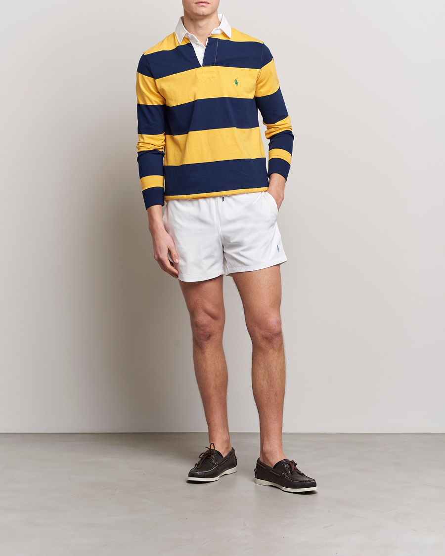 Herren | Badehosen | Polo Ralph Lauren | Recycled Slim Traveler Swimshorts White