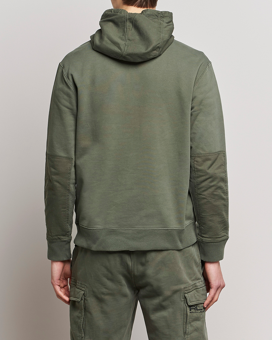 Herren | Pullover | RLX Ralph Lauren | Terry Back Fleece Half Zip Hoodie Fossil Green