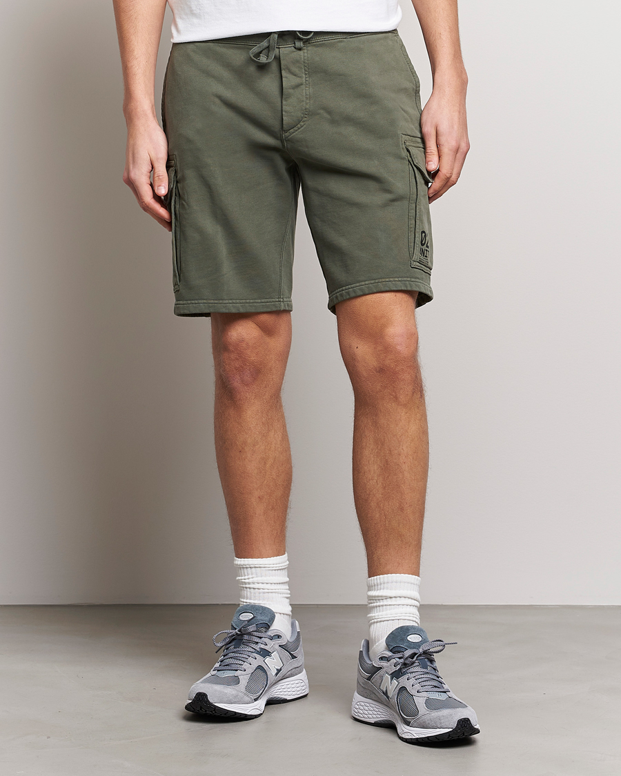 Herren | Sport | RLX Ralph Lauren | Terry Back Fleece Cargo Shorts Fossil Green