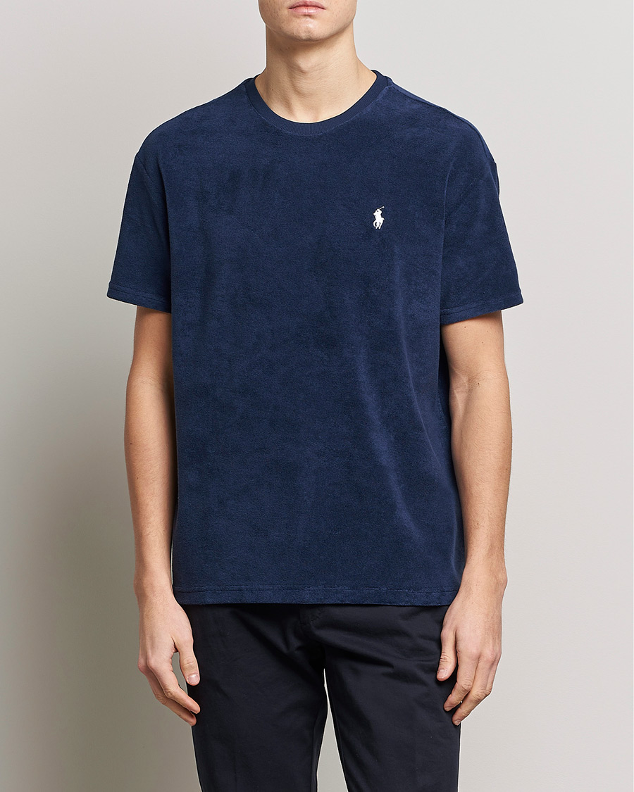 Herren | Neue Produktbilder | Polo Ralph Lauren | Cotton Terry Crew Neck T-shirt Newport Navy