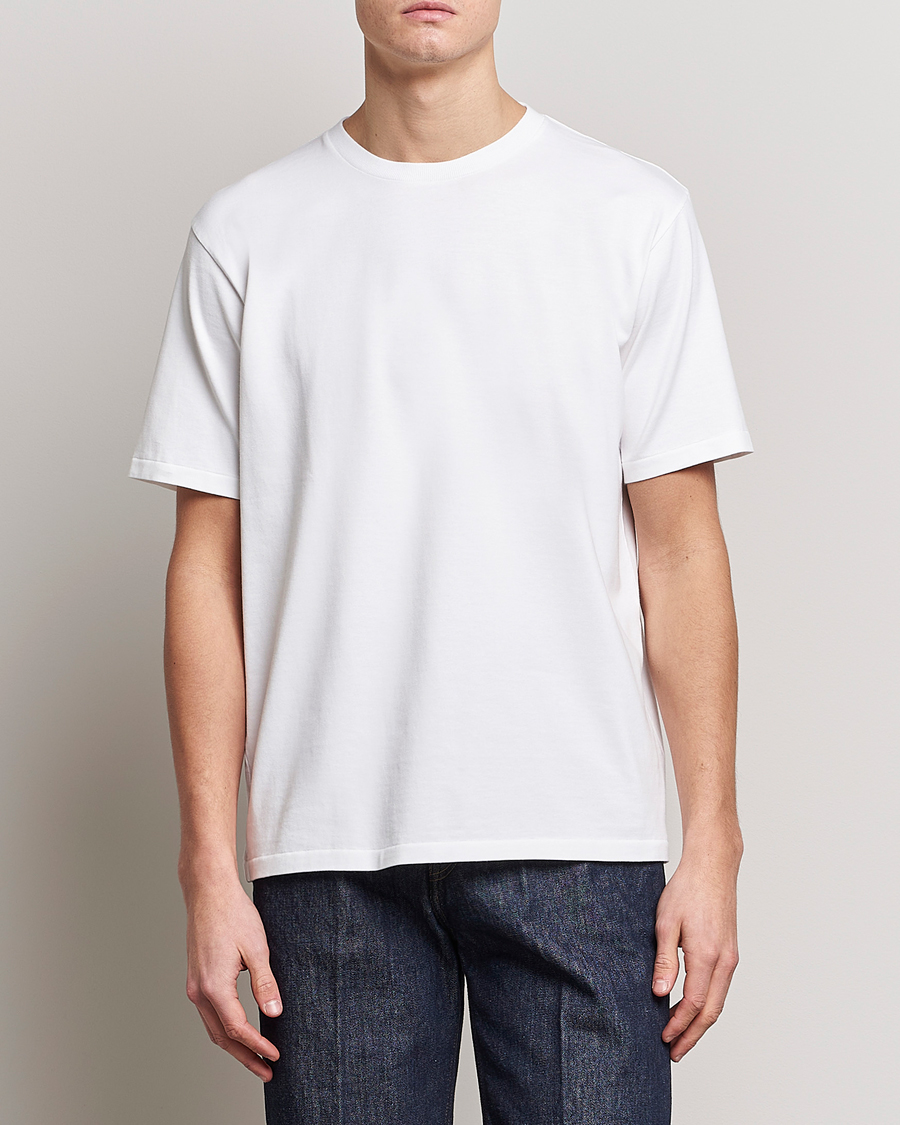Herren | Weiße T-Shirts | Auralee | Luster Plaiting T-Shirt White