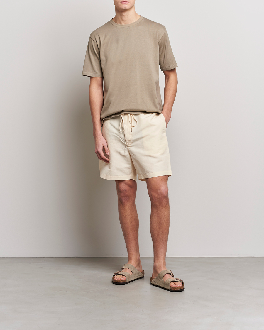 Herren | T-Shirts | Auralee | Luster Plaiting T-Shirt Khaki Grey