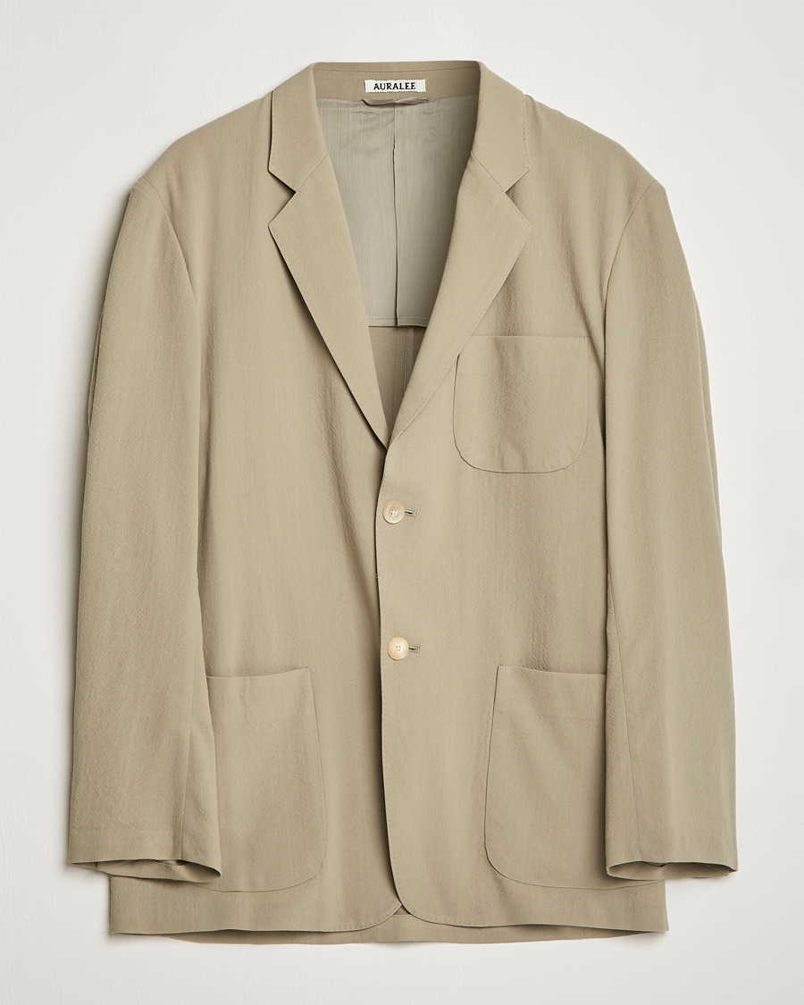 Herren | Sakkos | Auralee | Viyella Wool Blazer Light Khaki