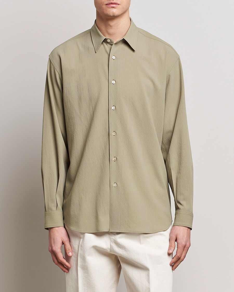 Herren |  | Auralee | Viyella Wool Shirt Light Khaki