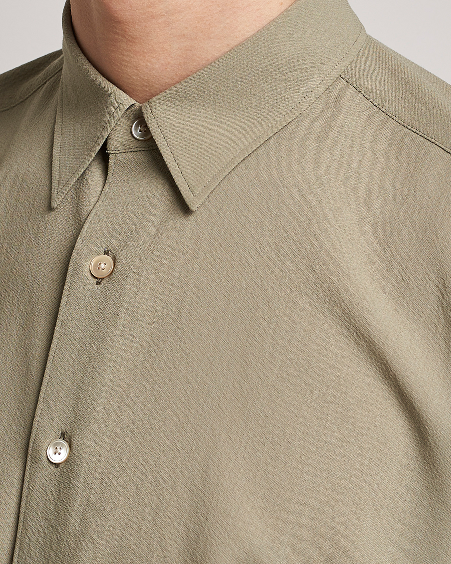 Herren | Hemden | Auralee | Viyella Wool Shirt Light Khaki