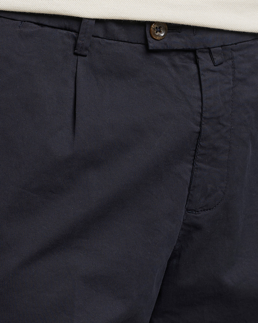 Herren | Shorts | Briglia 1949 | Pleated Cotton Shorts Navy