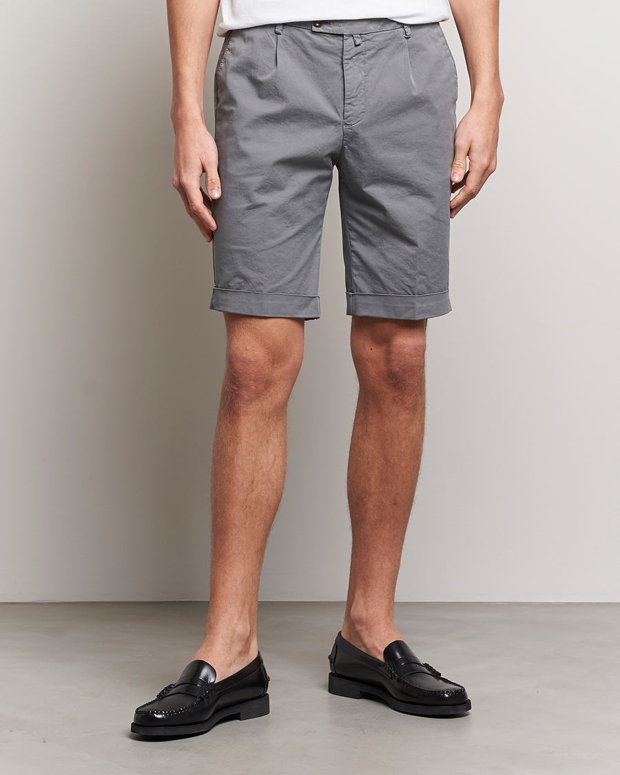 Herren |  | Briglia 1949 | Pleated Cotton Shorts Grey