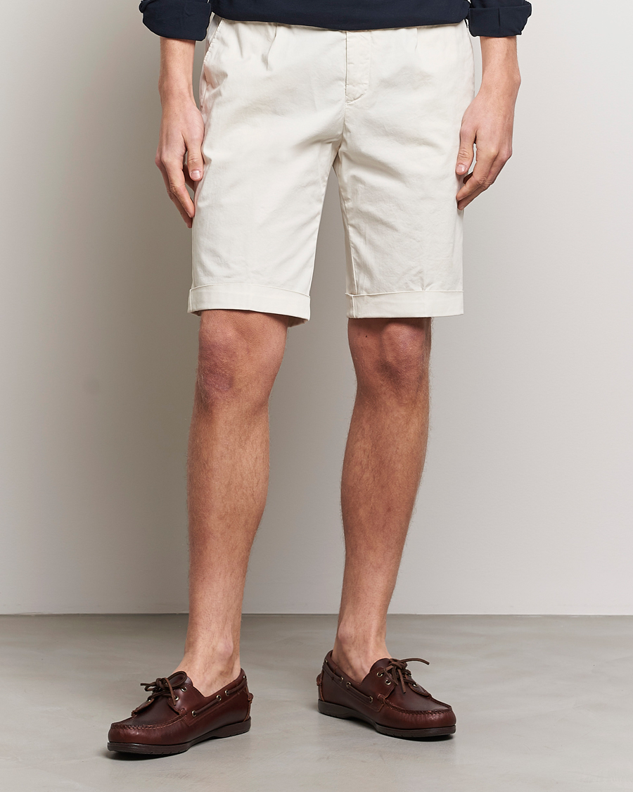 Herren |  | Briglia 1949 | Pleated Cotton Shorts Cream