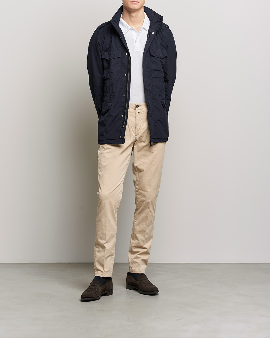 Herren | Hosen | Briglia 1949 | Tapered Fit Cotton Twill Stretch Chinos Beige