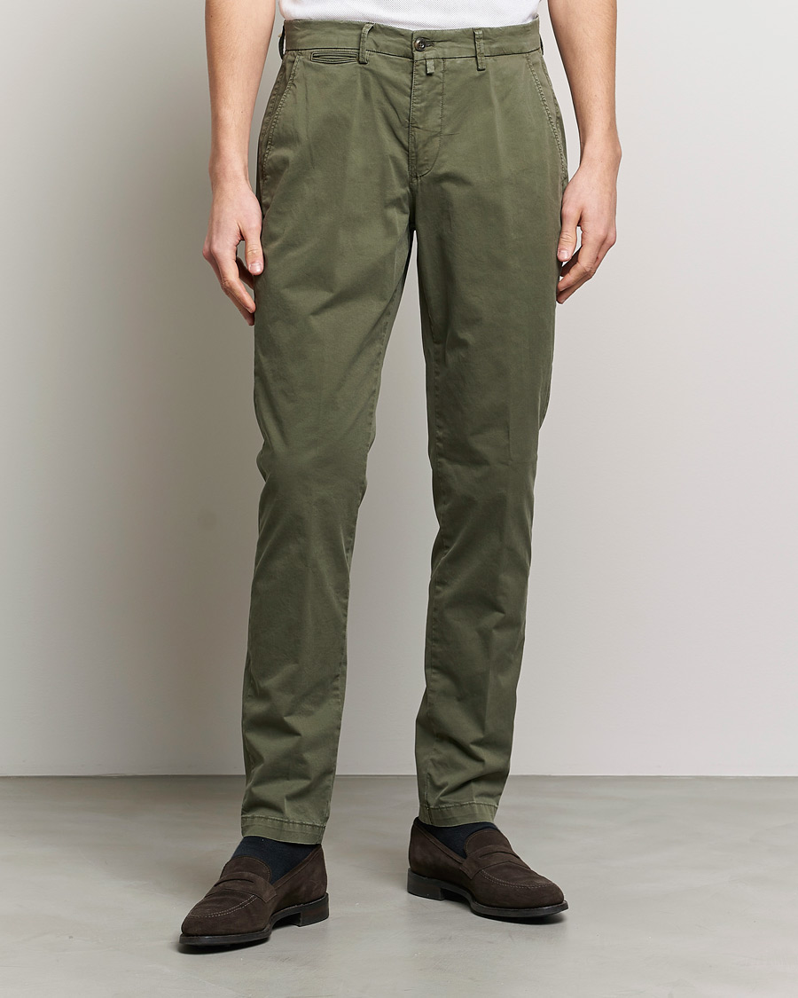 Herren |  | Briglia 1949 | Tapered Fit Cotton Twill Stretch Chinos Olive