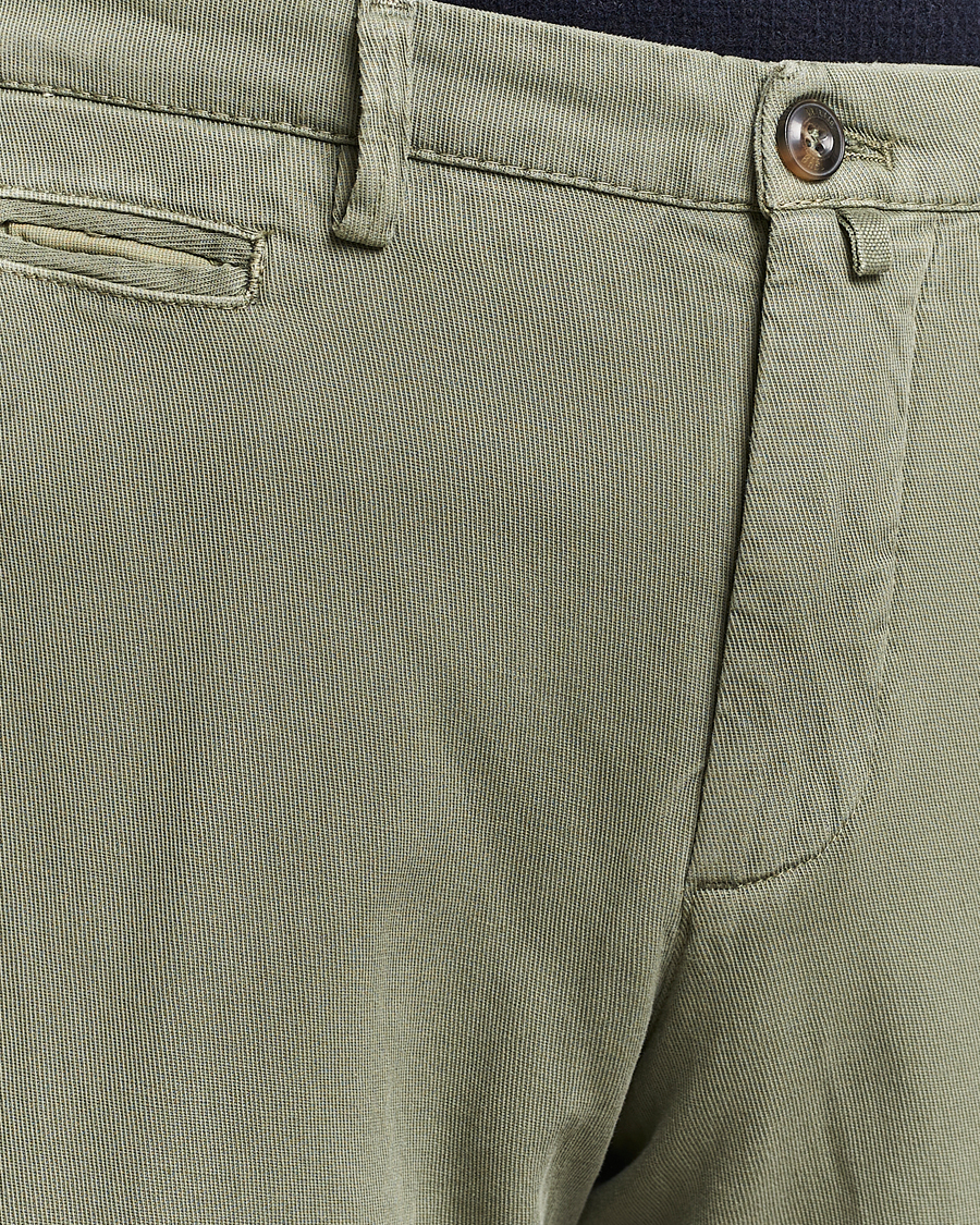 Herren | Hosen | Briglia 1949 | Slim Fit Diagonal Cotton Stretch Trousers Olive