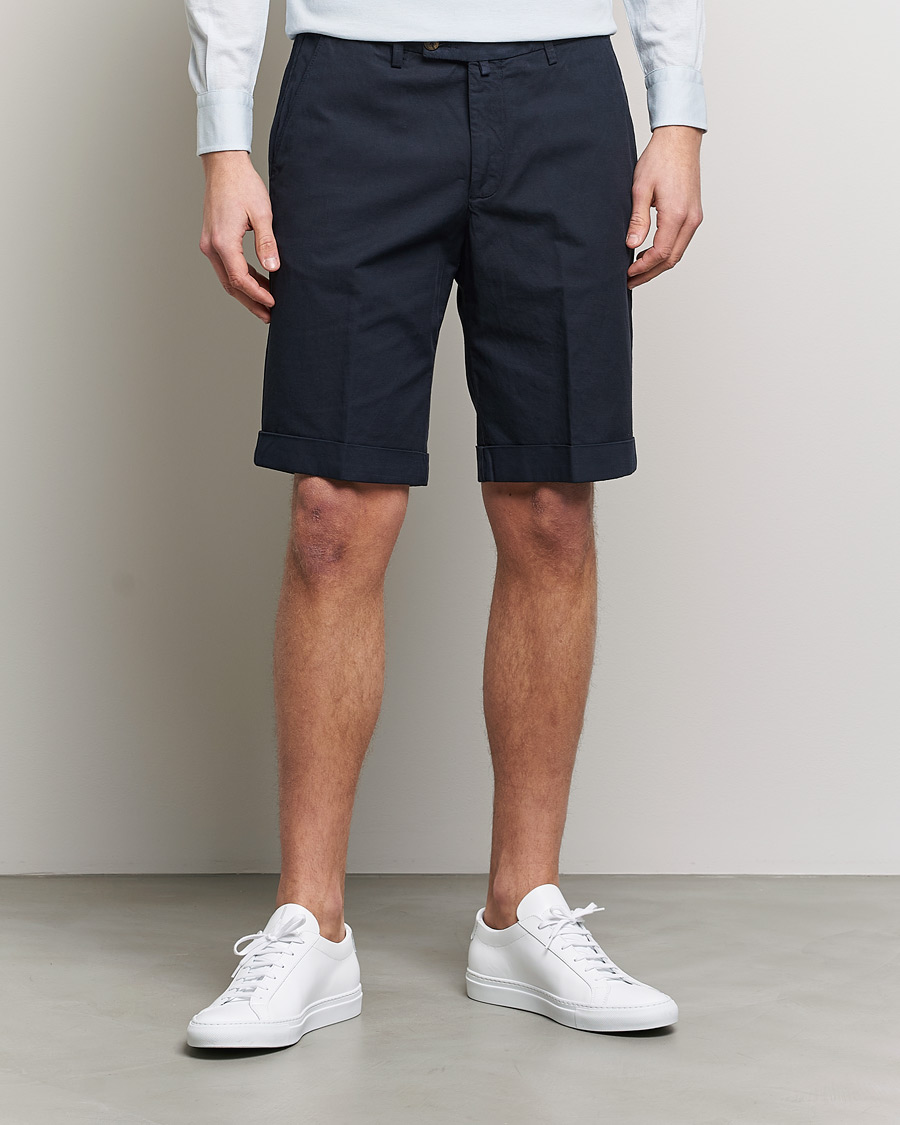 Herren | Shorts | Briglia 1949 | Linen/Cotton Shorts Navy